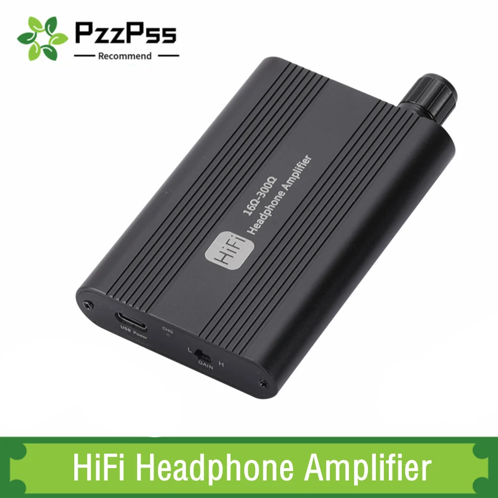 PzzPss 16-300 ohm Headphone Amplifier 16-150 ohm HiFi Earphone Amplifier 3.5mm Jack Aux Portable Adjustable Audio Amp
