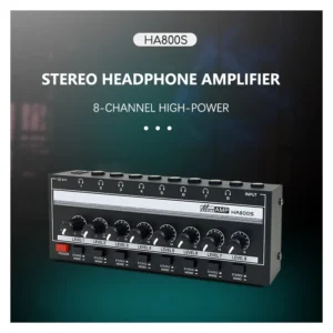 8-channel headphone amplifier - portable ultra-low noise multi port stereo headphone distributor, suitable bands' recordings