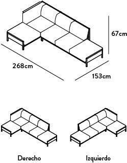 Sala Escuadra Cinco Plazas Confort